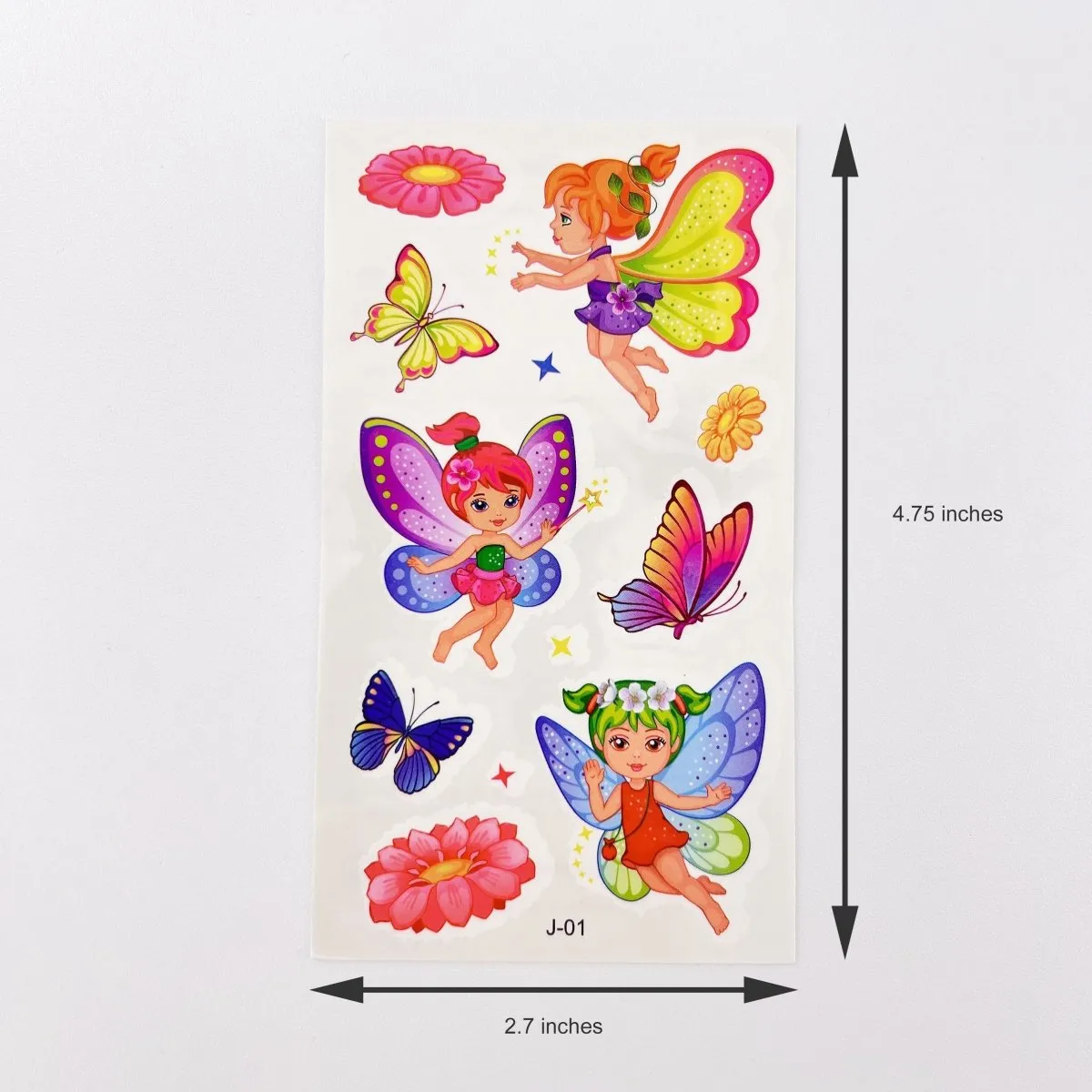 10 Sheets Kids Birthday Party Supplies Cartoon Fairy Temporary Tattoos