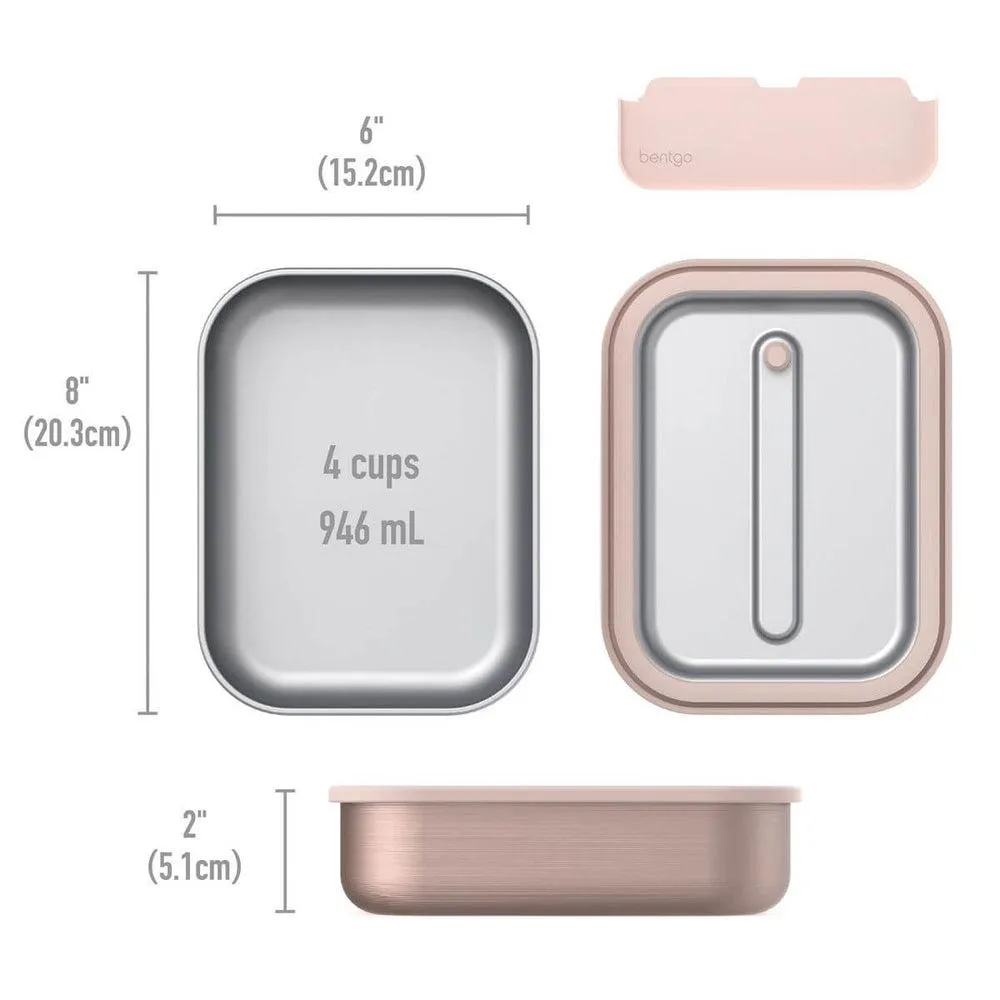 1.2L Stainless Steel Lunch Box Rose Gold