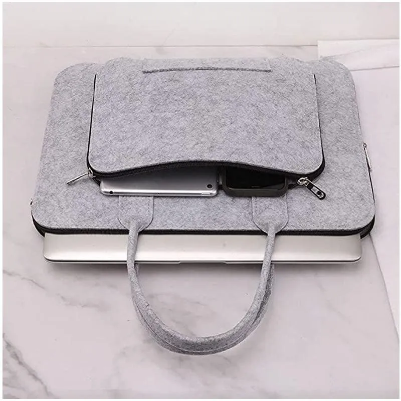 17-Inches Felt Laptop Bag Grey