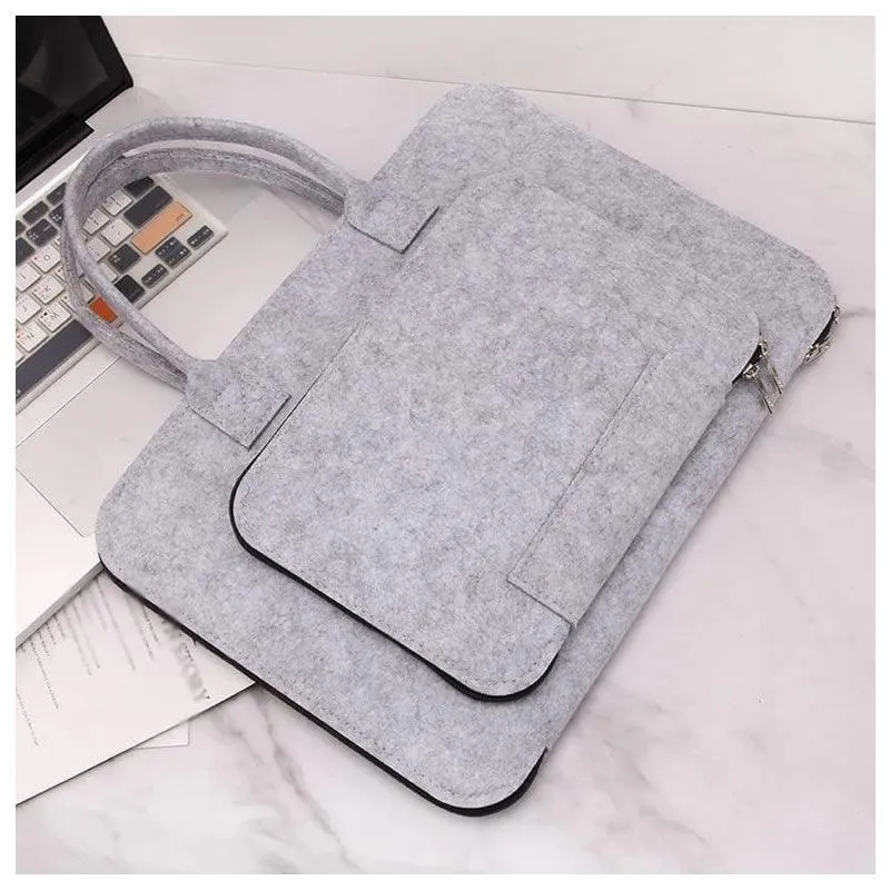 17-Inches Felt Laptop Bag Grey