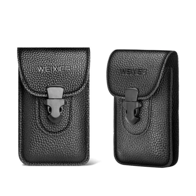 3 PCS WEIXIER 8640 7 Inch Belt Waistband Bag Outdoor Sports Men Mobile Phone Waist Bag(Black)