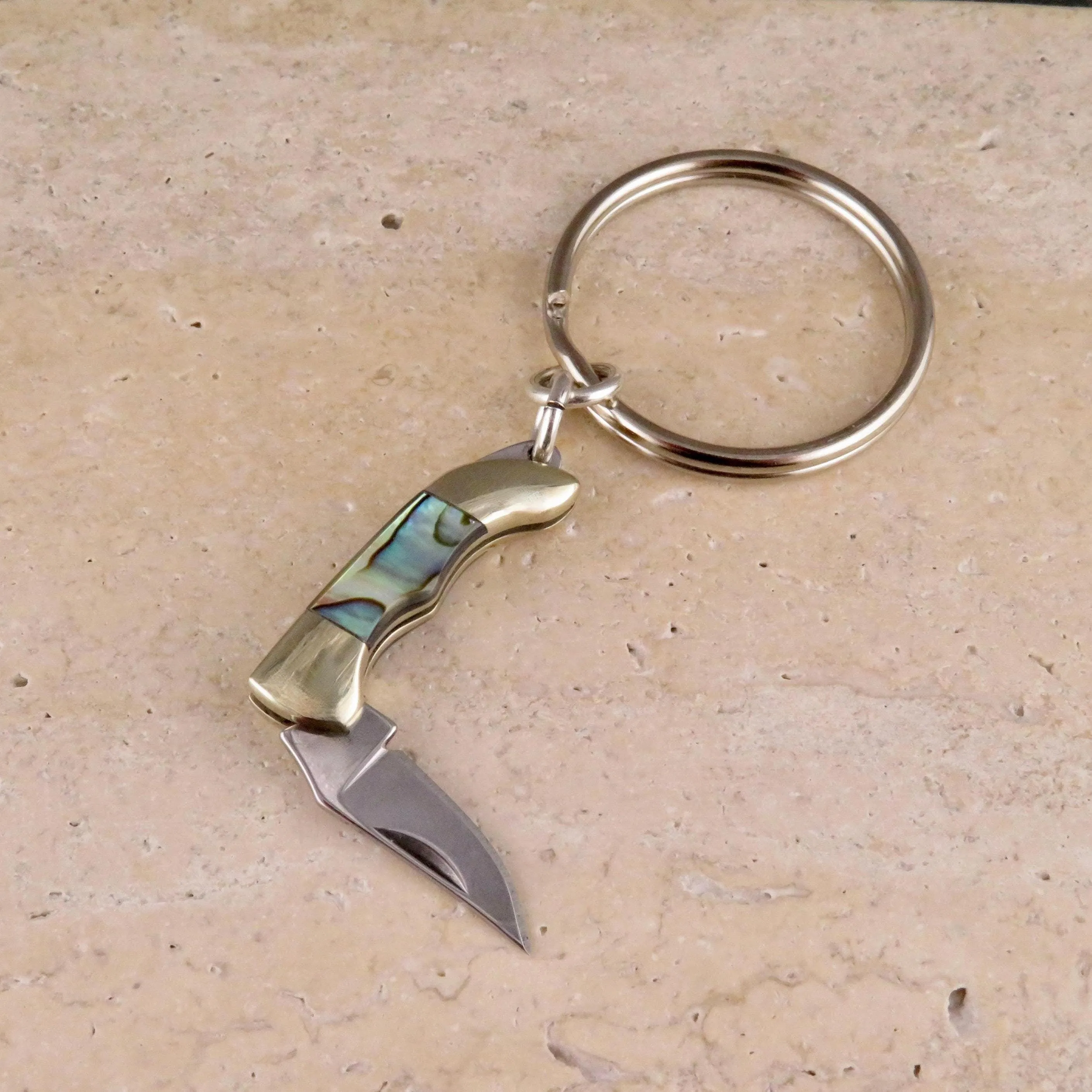 Abalone Mini Knife Keyring - MD