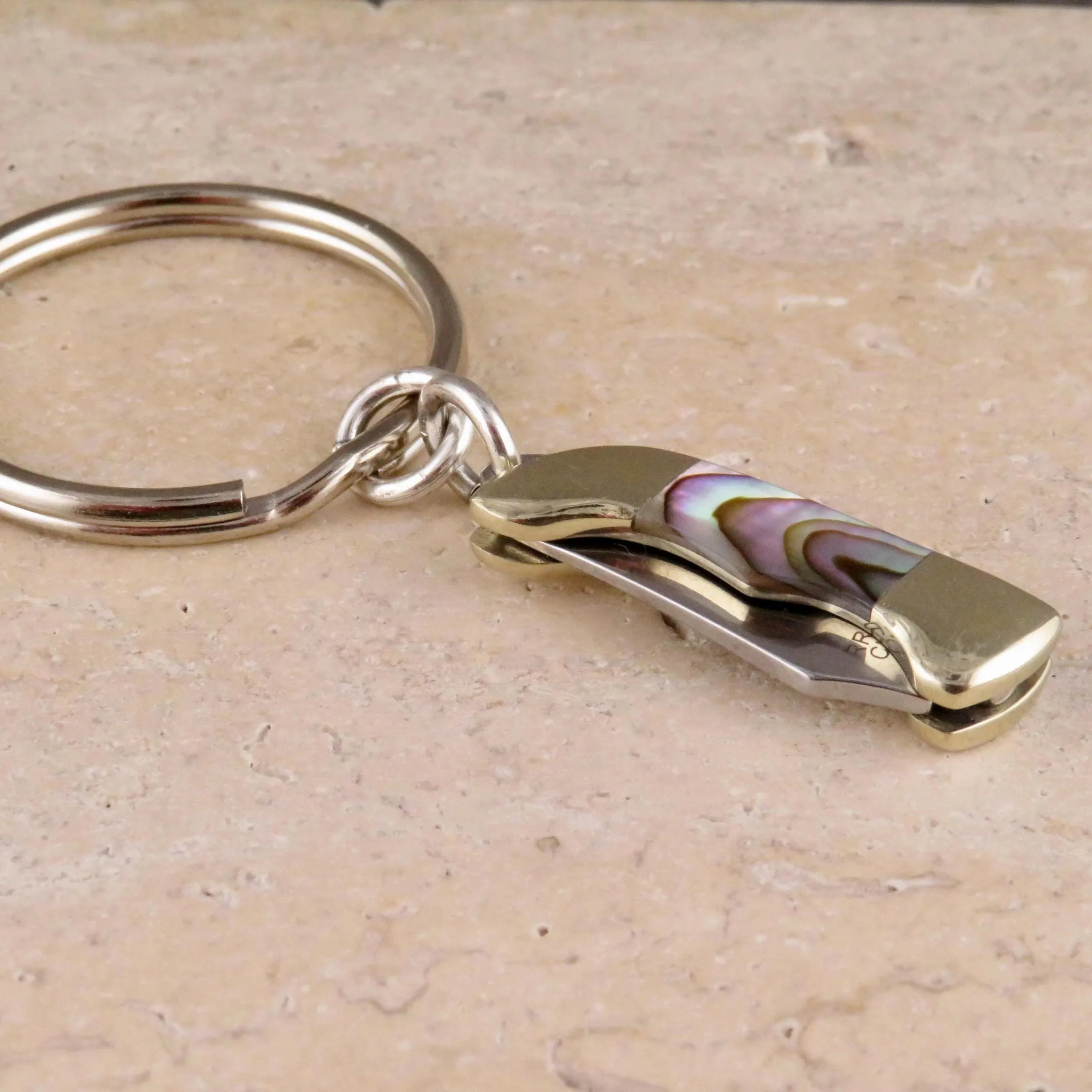 Abalone Mini Knife Keyring - MD