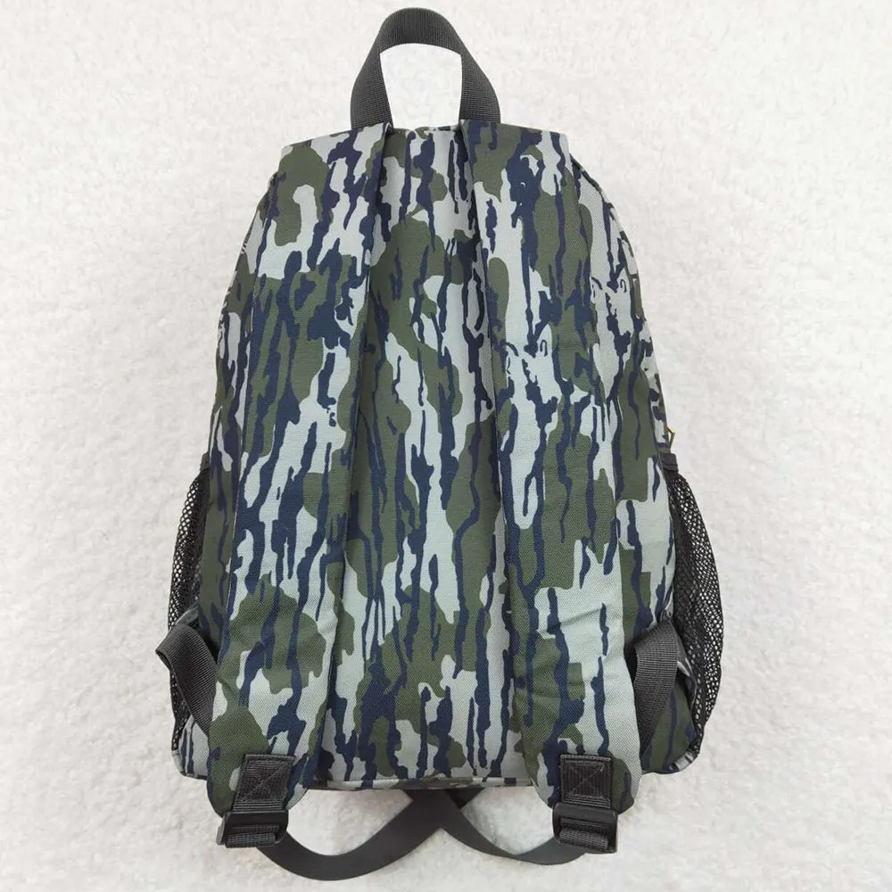 Baby Kids Backpacks Green Camo Tree Branches Print Back Bags Backpacks BA0163