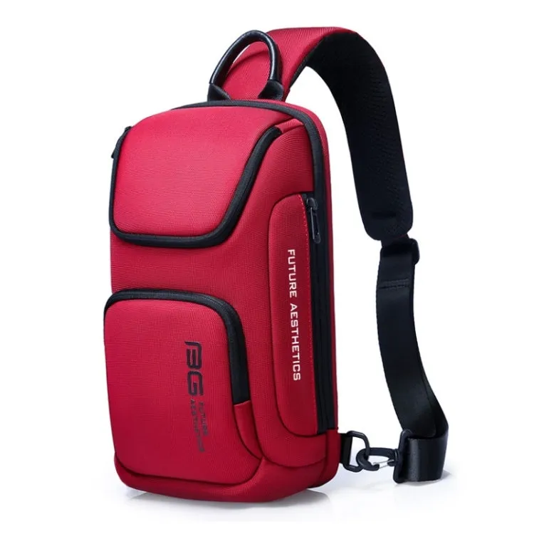 Bange Men Business Chest Bag Light Performance Crossbody Bag(Red)