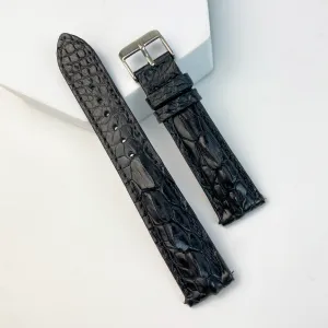 Black Alligator Hornback Leather Watch Band DH-87