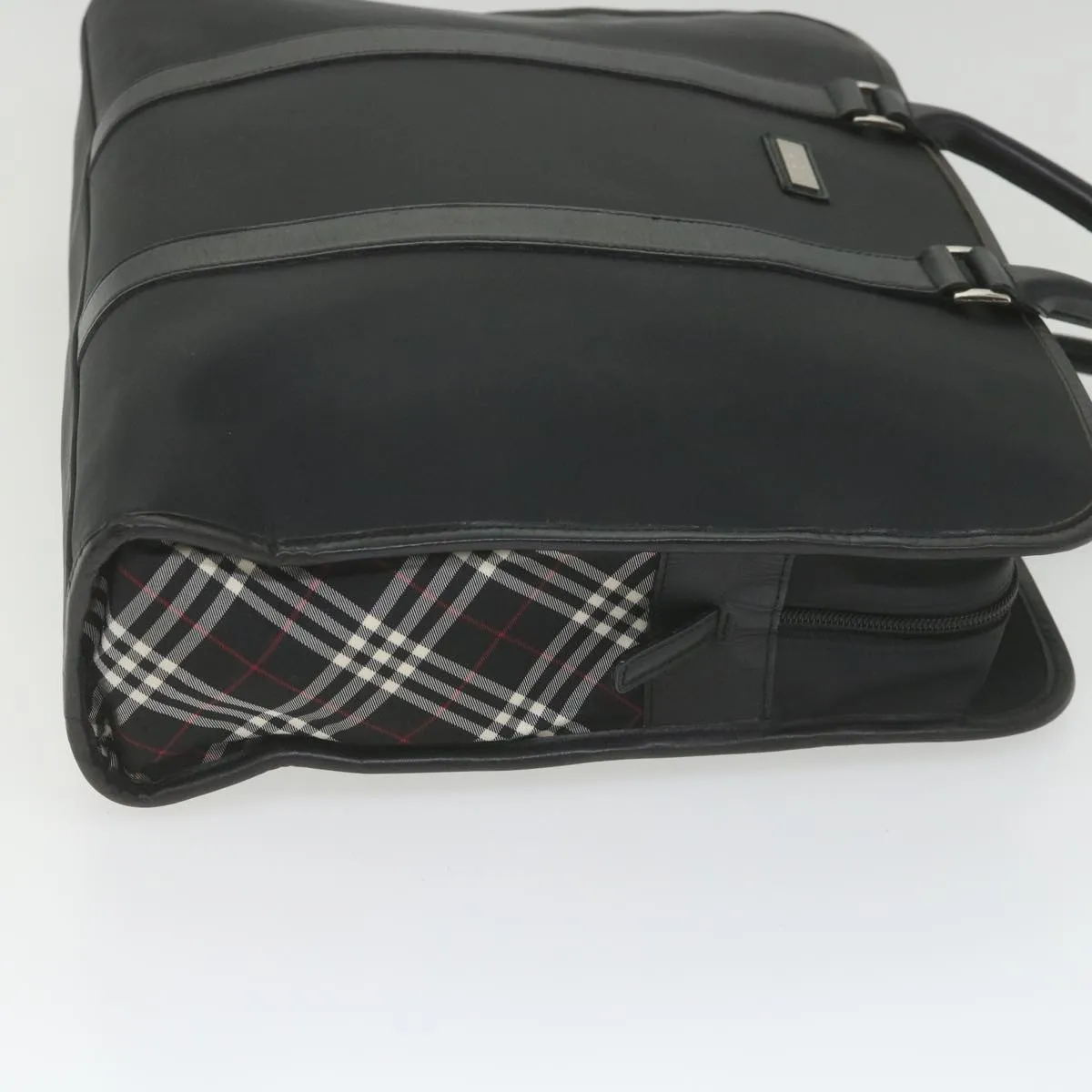 BURBERRY Black Label Hand Bag Nylon Black  bs10089