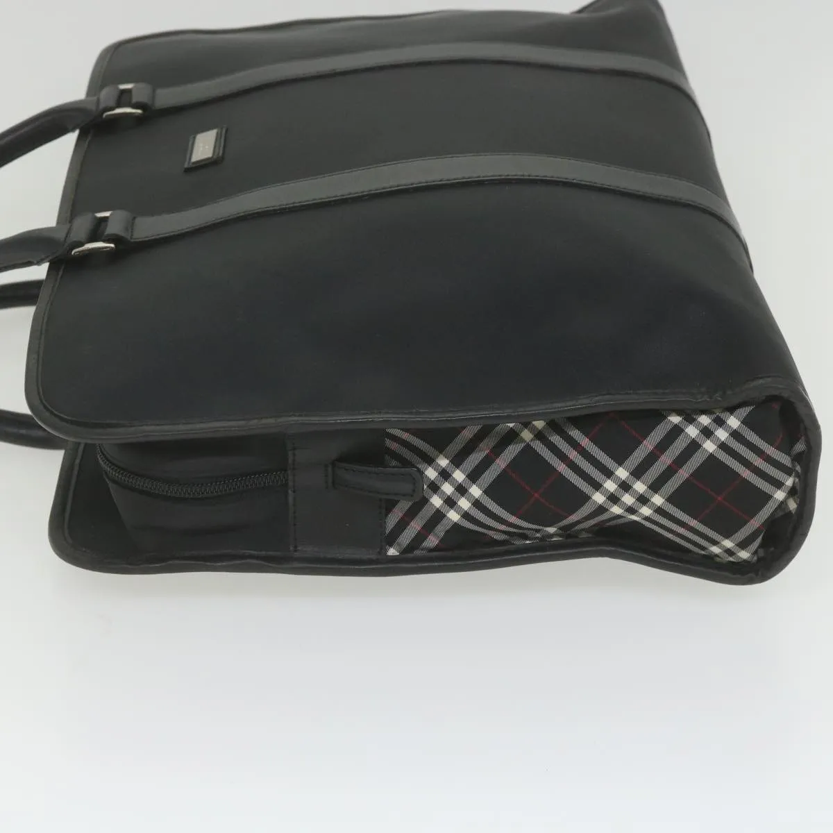 BURBERRY Black Label Hand Bag Nylon Black  bs10089