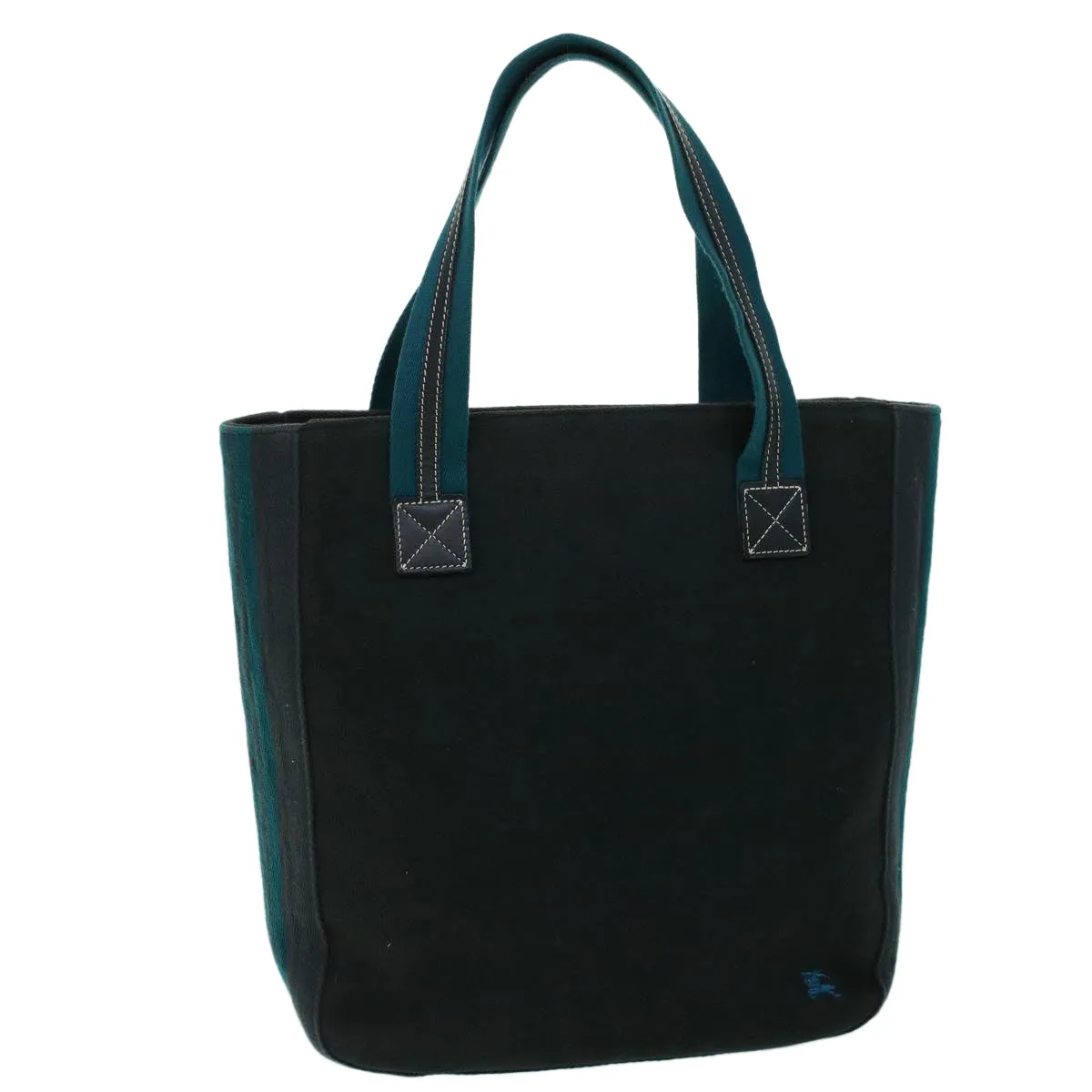 BURBERRY Blue Label Tote Bag Canvas Black Blue  ac2170