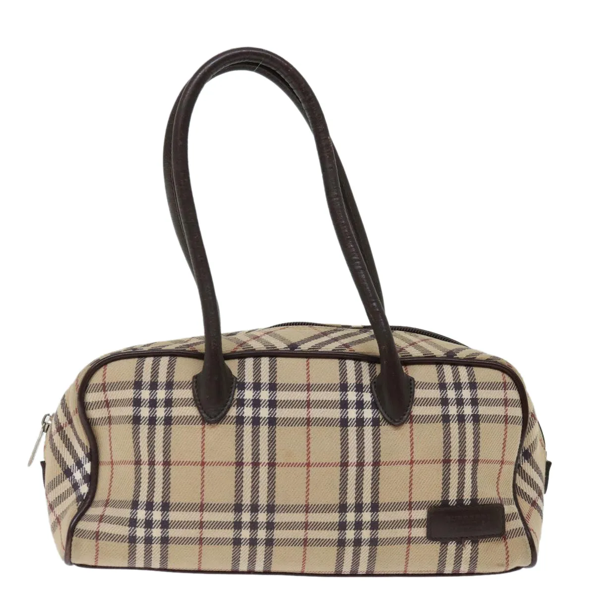 BURBERRY Nova Check Blue Label Hand Bag Canvas Beige  ac2897