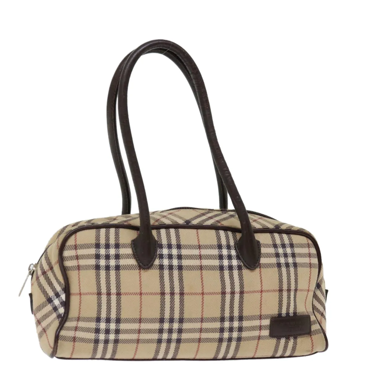 BURBERRY Nova Check Blue Label Hand Bag Canvas Beige  ac2897