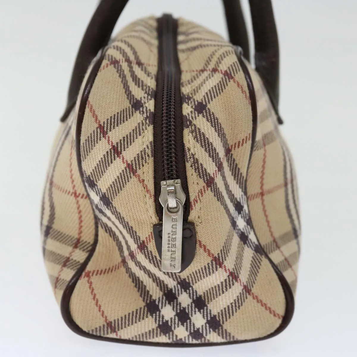 BURBERRY Nova Check Blue Label Hand Bag Canvas Beige  ac2897