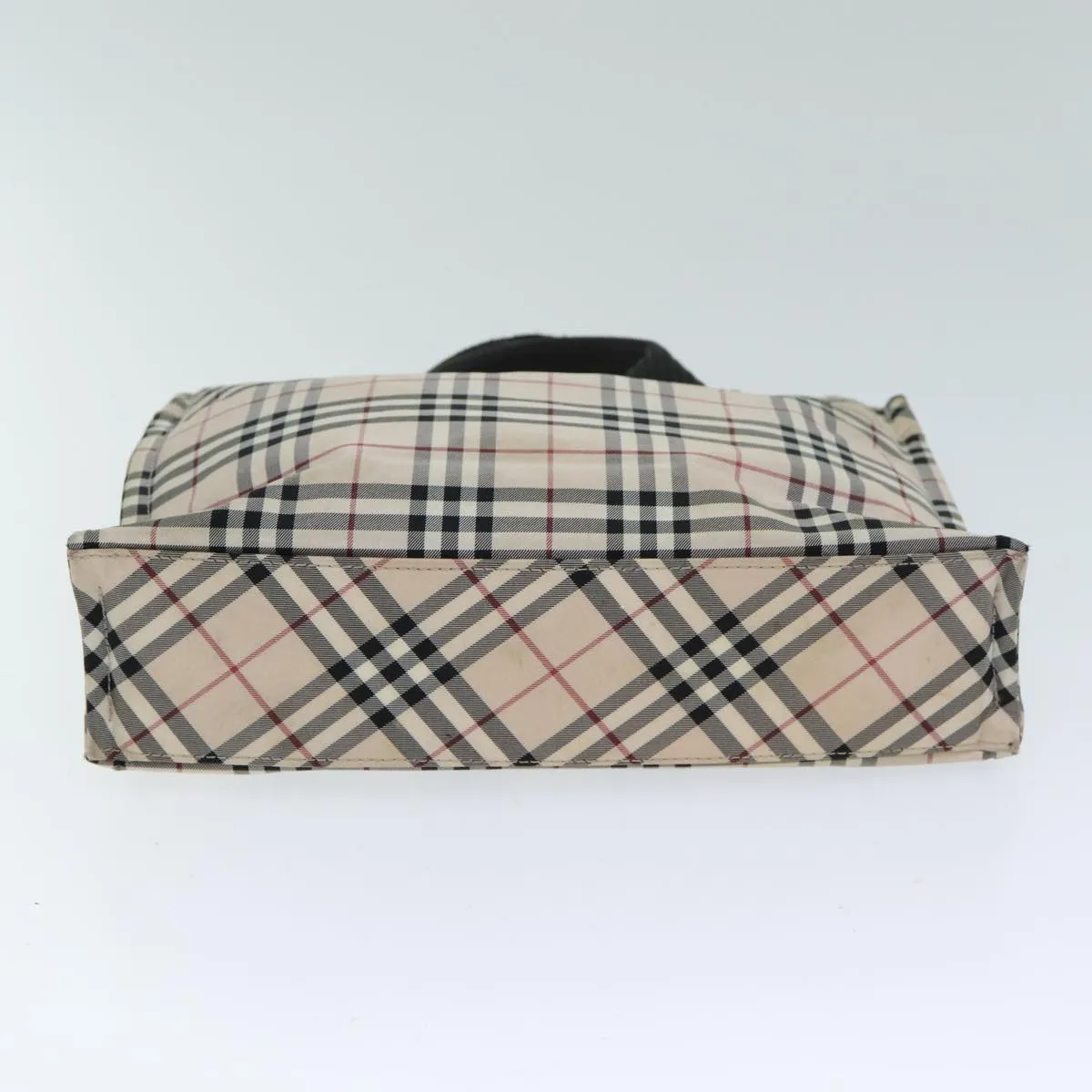 BURBERRY Nova Check Blue Label Hand Bag Nylon Beige  yb584