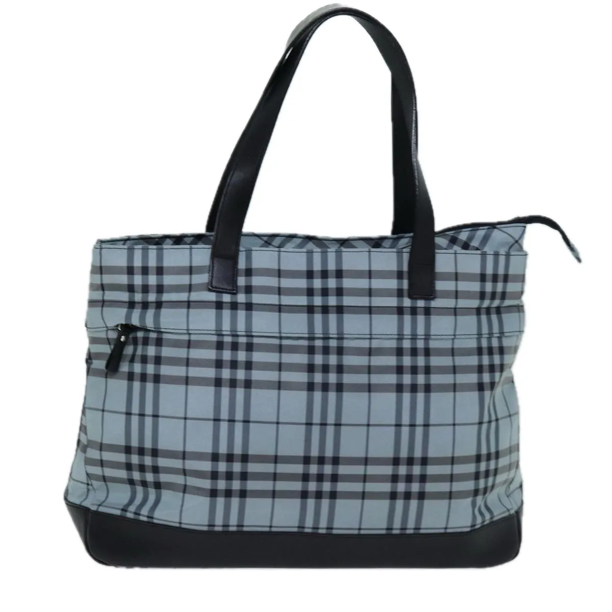 BURBERRY Nova Check Blue Label Tote Bag Nylon Blue  bs14429