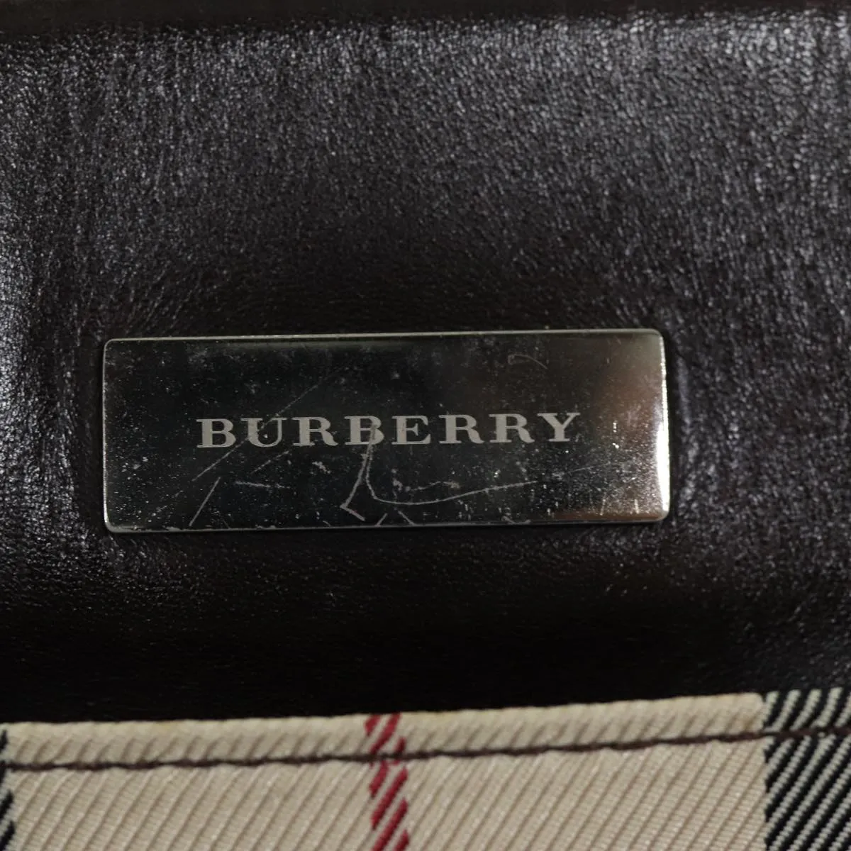 BURBERRY Nova Check Hand Bag Polyester Beige  yk12722