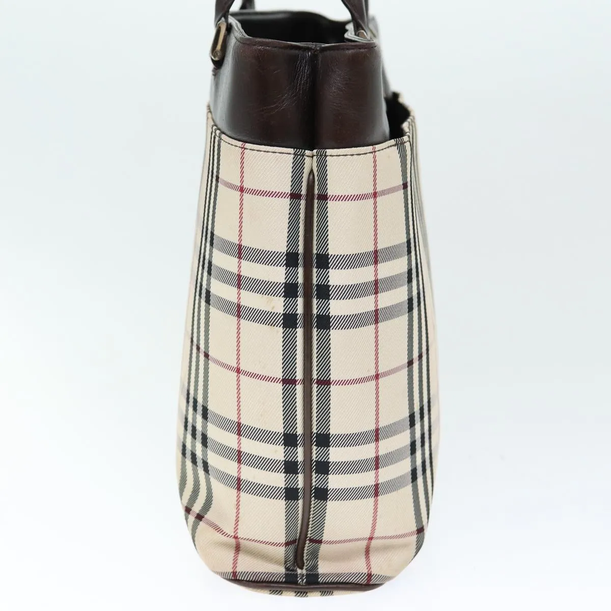 BURBERRY Nova Check Hand Bag Polyester Beige  yk12722