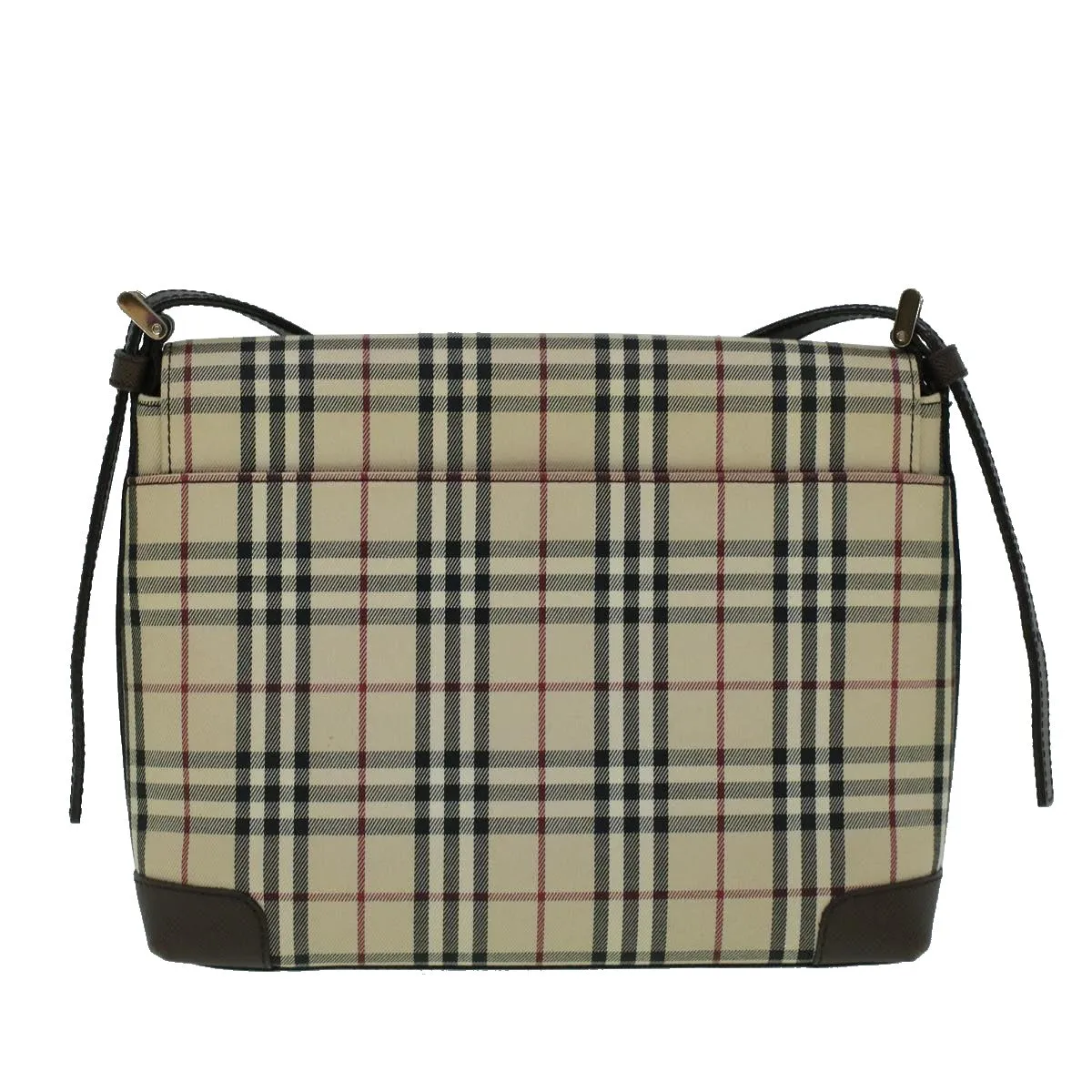 BURBERRY Nova Check Shoulder Bag Canvas Beige Brown  60352