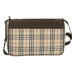 BURBERRY Nova Check Shoulder Bag Canvas Beige  yk11223