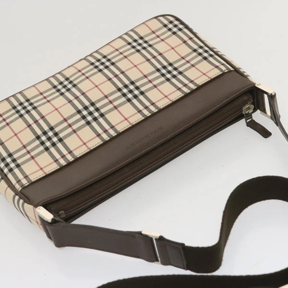 BURBERRY Nova Check Shoulder Bag Canvas Beige  yk11223