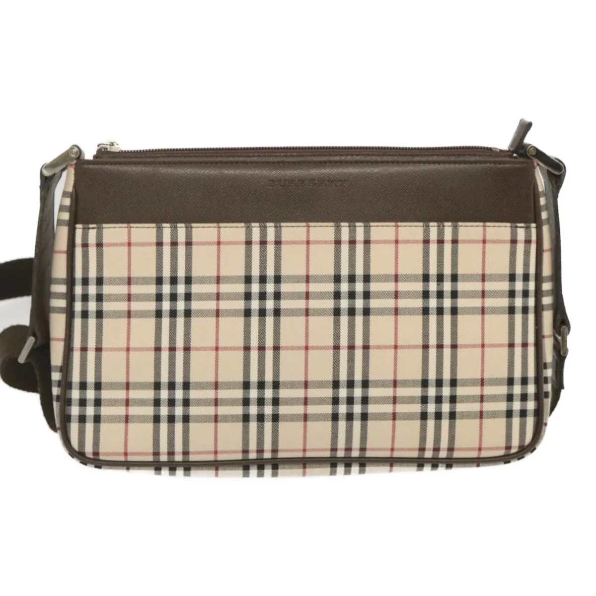 BURBERRY Nova Check Shoulder Bag Canvas Beige  yk11223