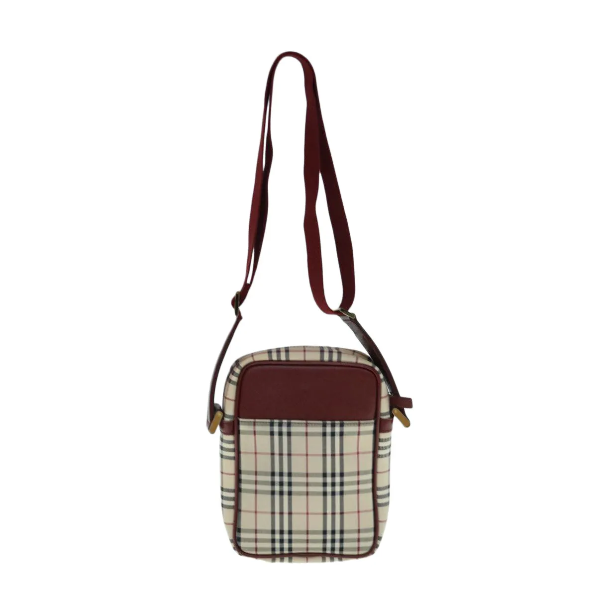 BURBERRY Nova Check Shoulder Bag Nylon Canvas Beige  hk1021