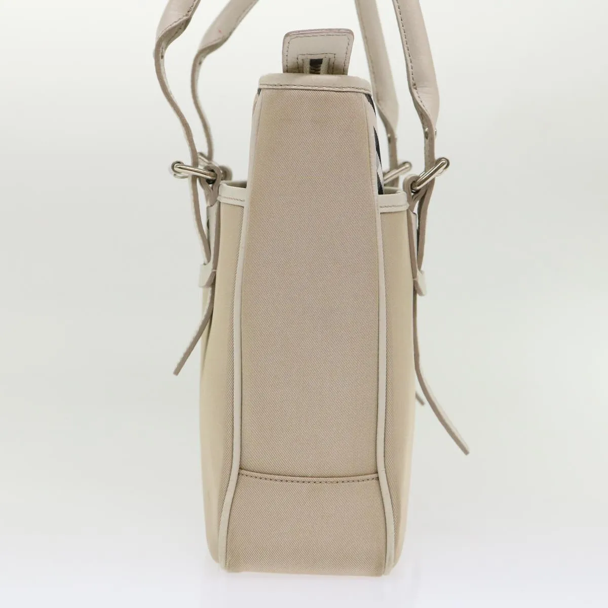 BURBERRY Nova Check Shoulder Bag Nylon Leather Beige  am4592