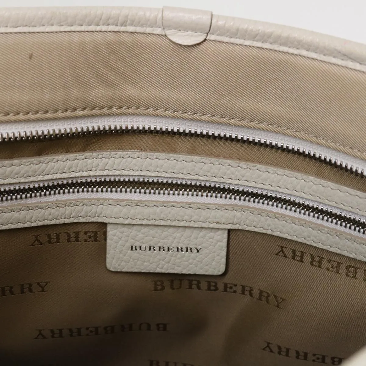 BURBERRY Nova Check Shoulder Bag Nylon Leather Beige  am4592