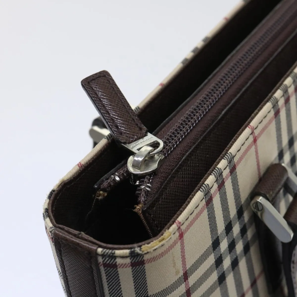 BURBERRY Shoulder Bag Nylon Leather Beige  ep1699