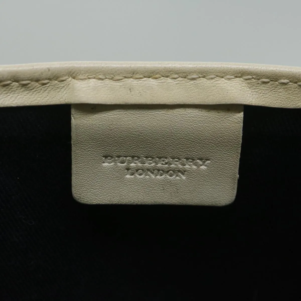 BURBERRY Tote Bag Canvas Navy White  bs11353