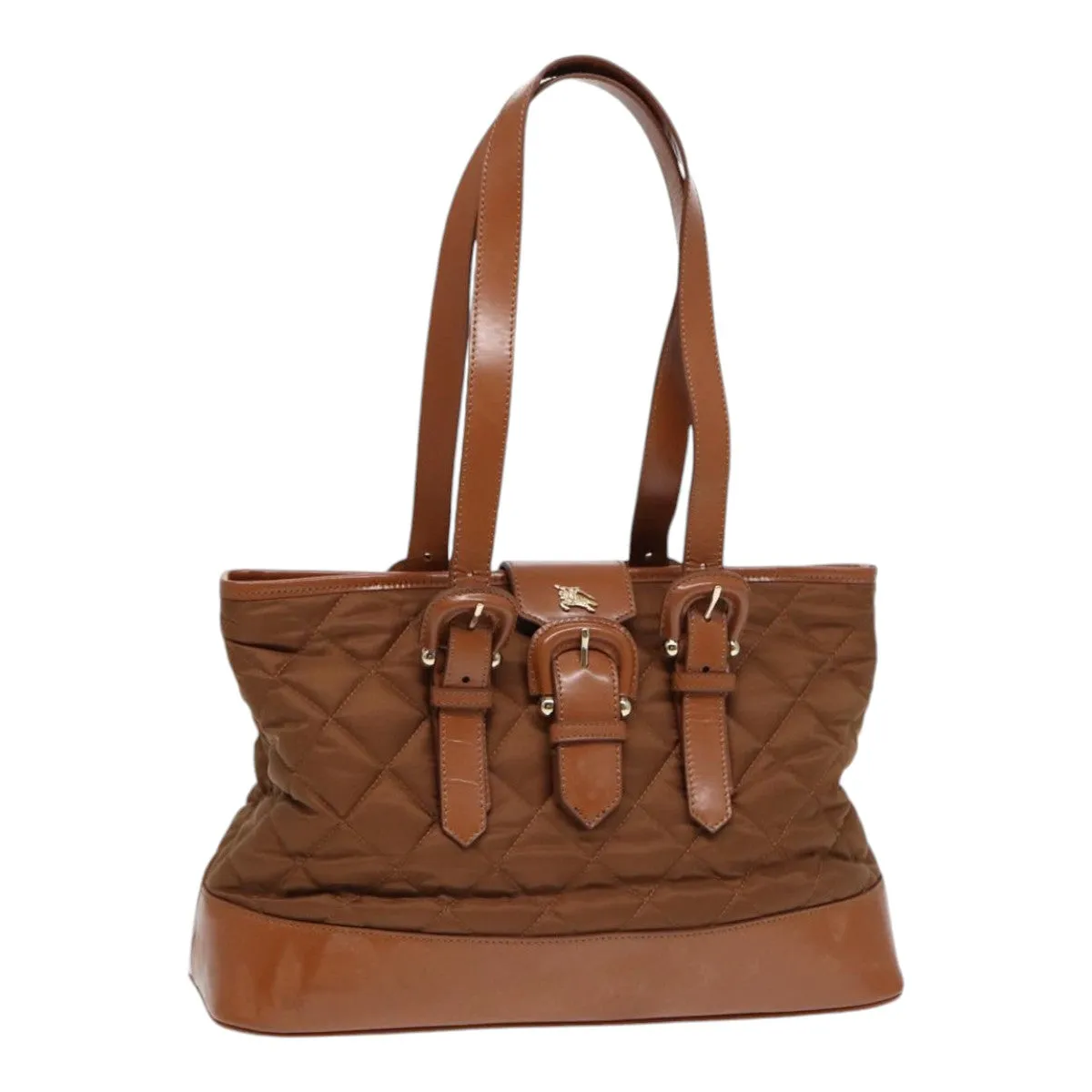 BURBERRY Tote Bag Nylon Brown Gold  bs16581