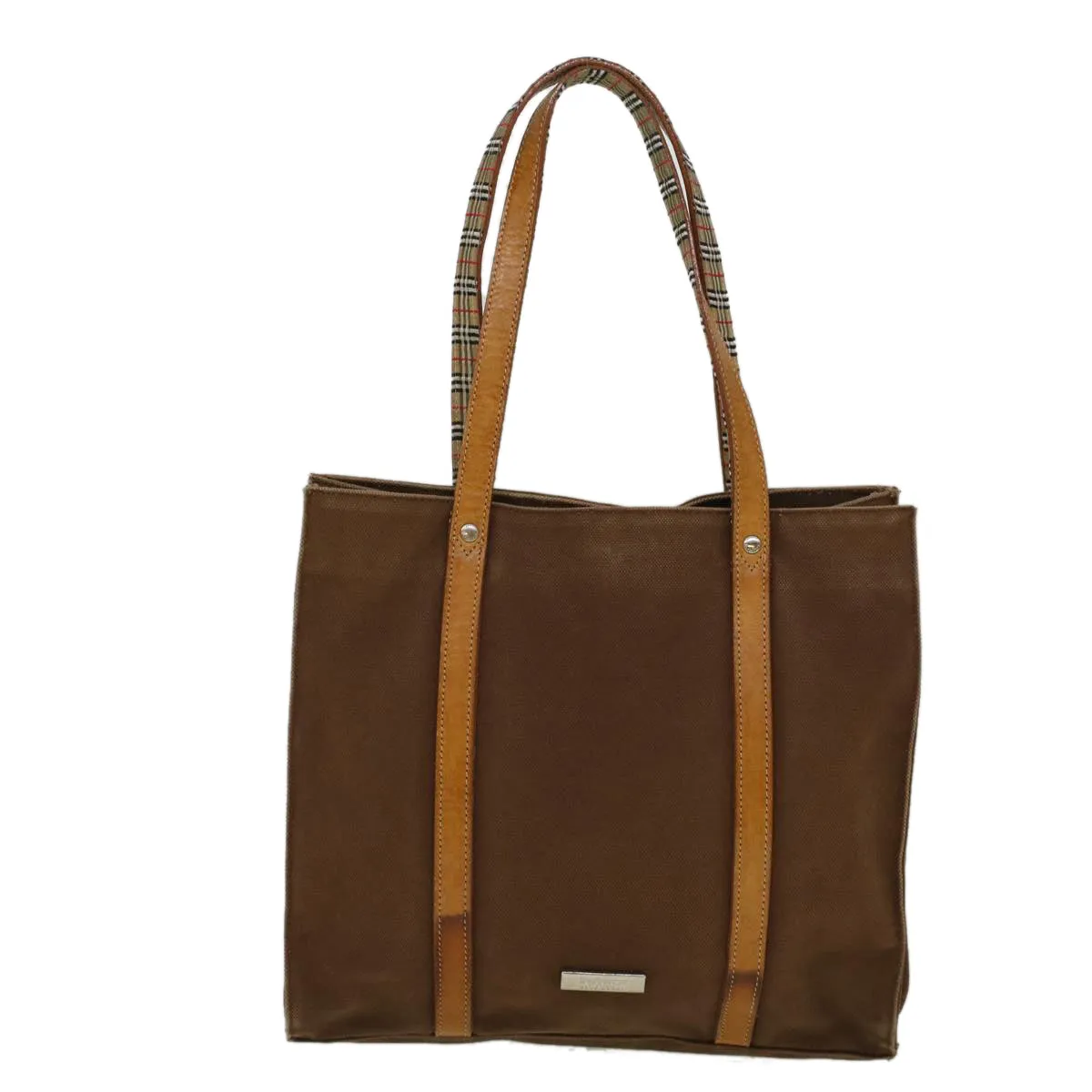 BURBERRYSs Blue Label Tote Bag Canvas Leather Brown  ti1321