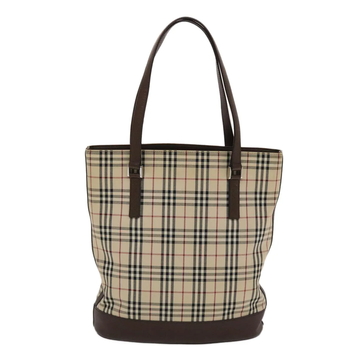 BURBERRYSs Nova Check Tote Bag Canvas Leather Beige Brown  49087