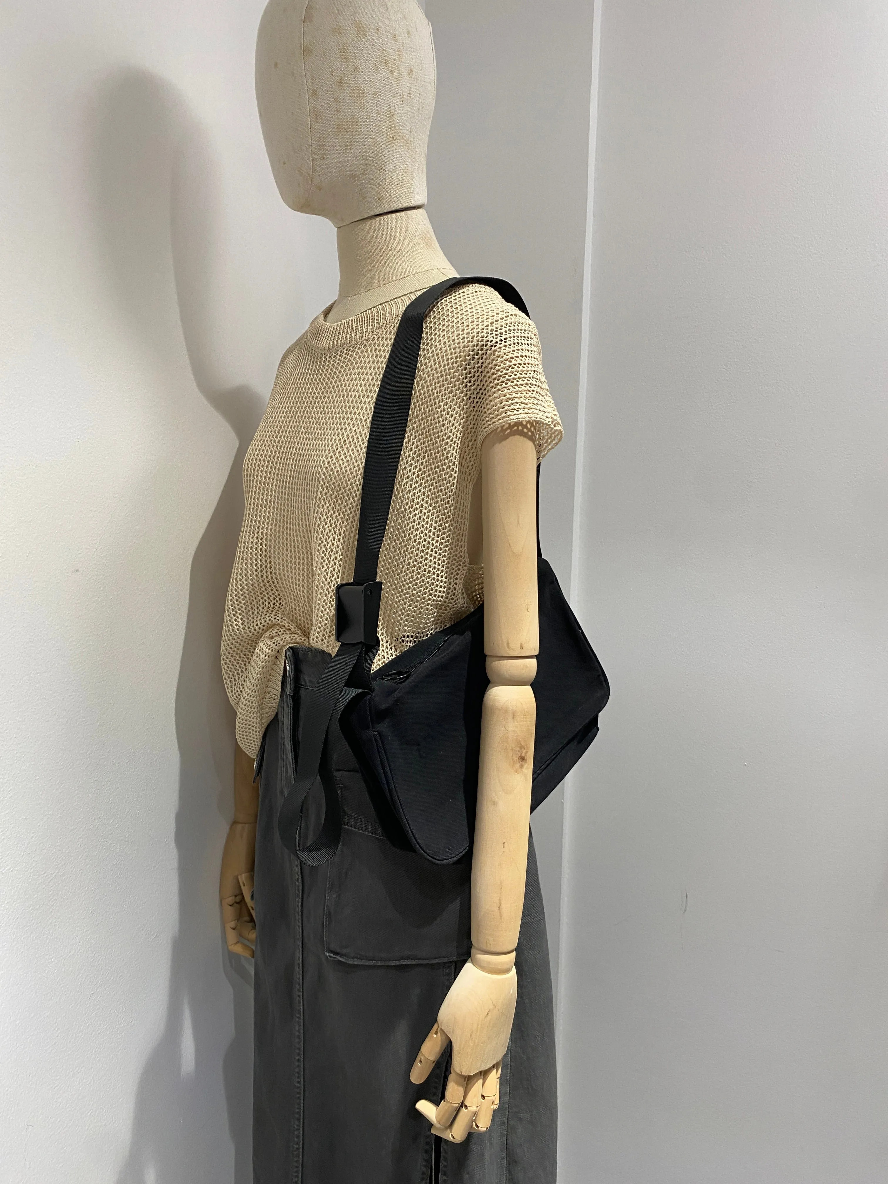 Canvas Shoulder Bag - Black