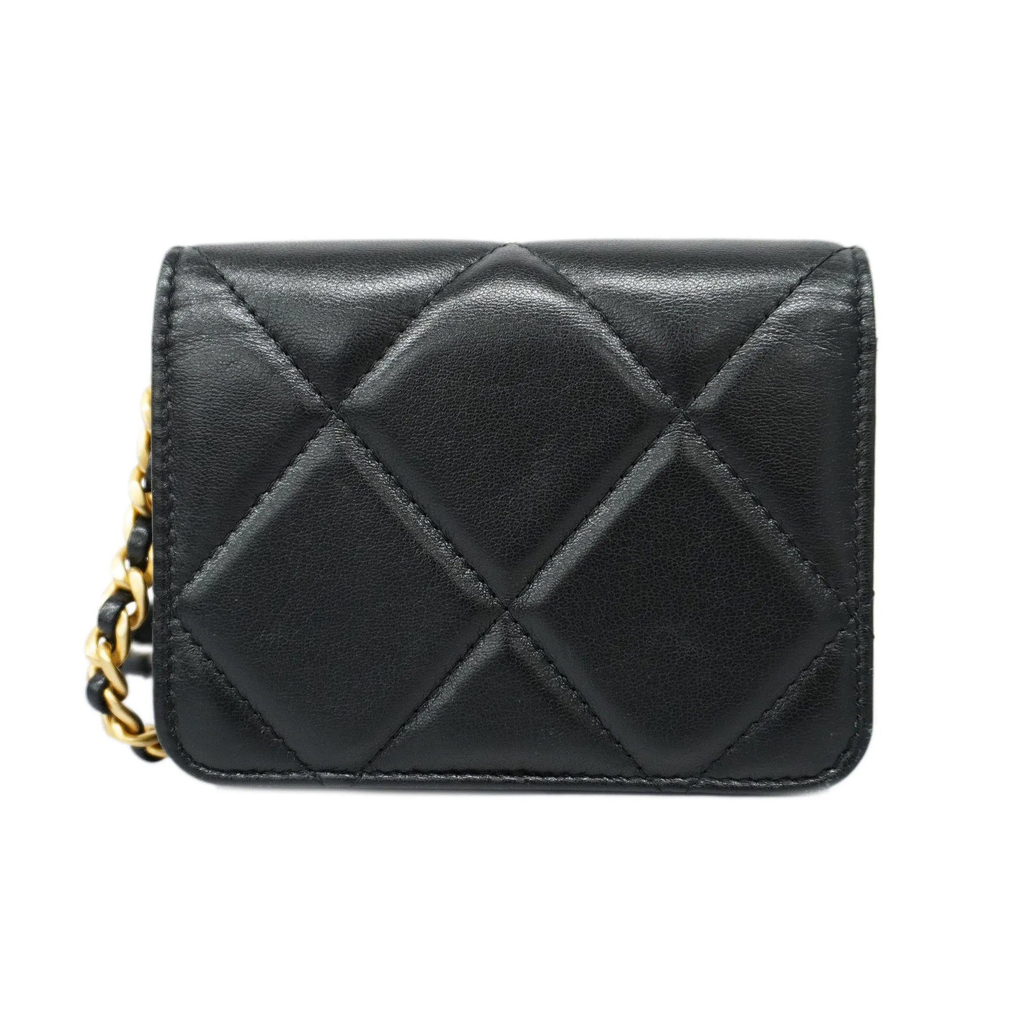 CHANEL  Matelasse Chain Shoulder Women's Leather Shoulder Bag Black