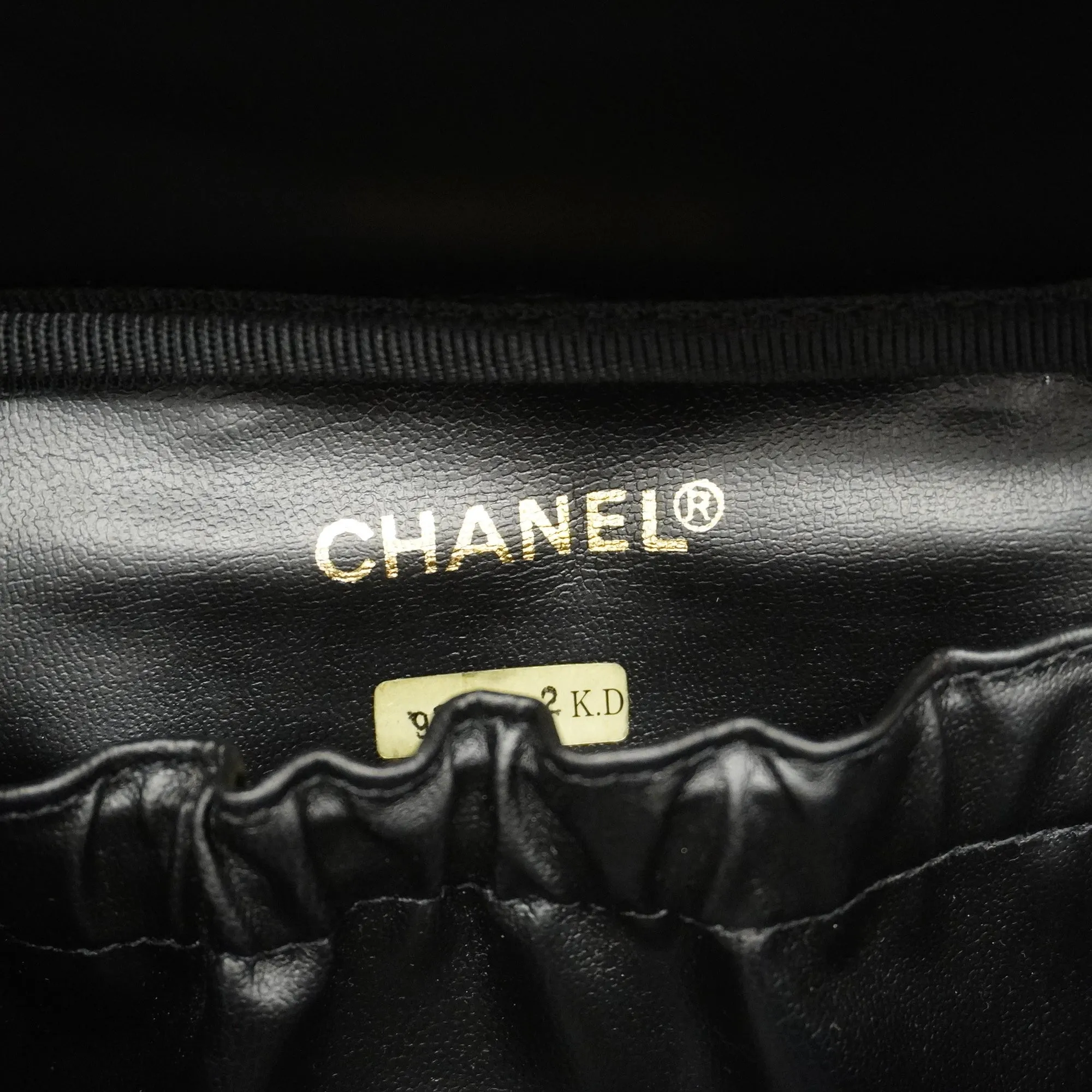 CHANEL  Vanity Bag Women's Caviar Leather Vanity Bag Black