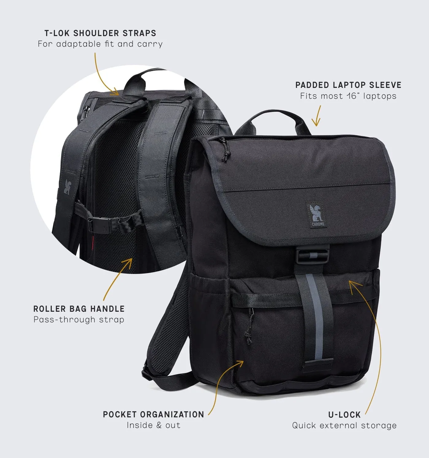 Chrome Colbet 24L Pack - Black