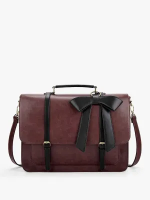 Cocoa Truffle Ecosusi Classic Bow Briefcase