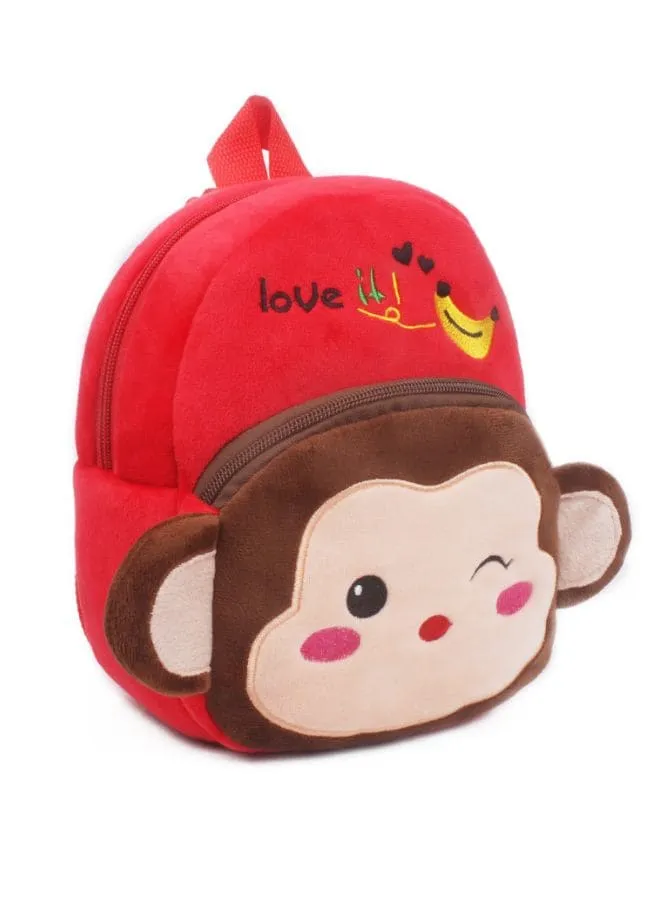 Cute plush backpack for toddlers, Monkey