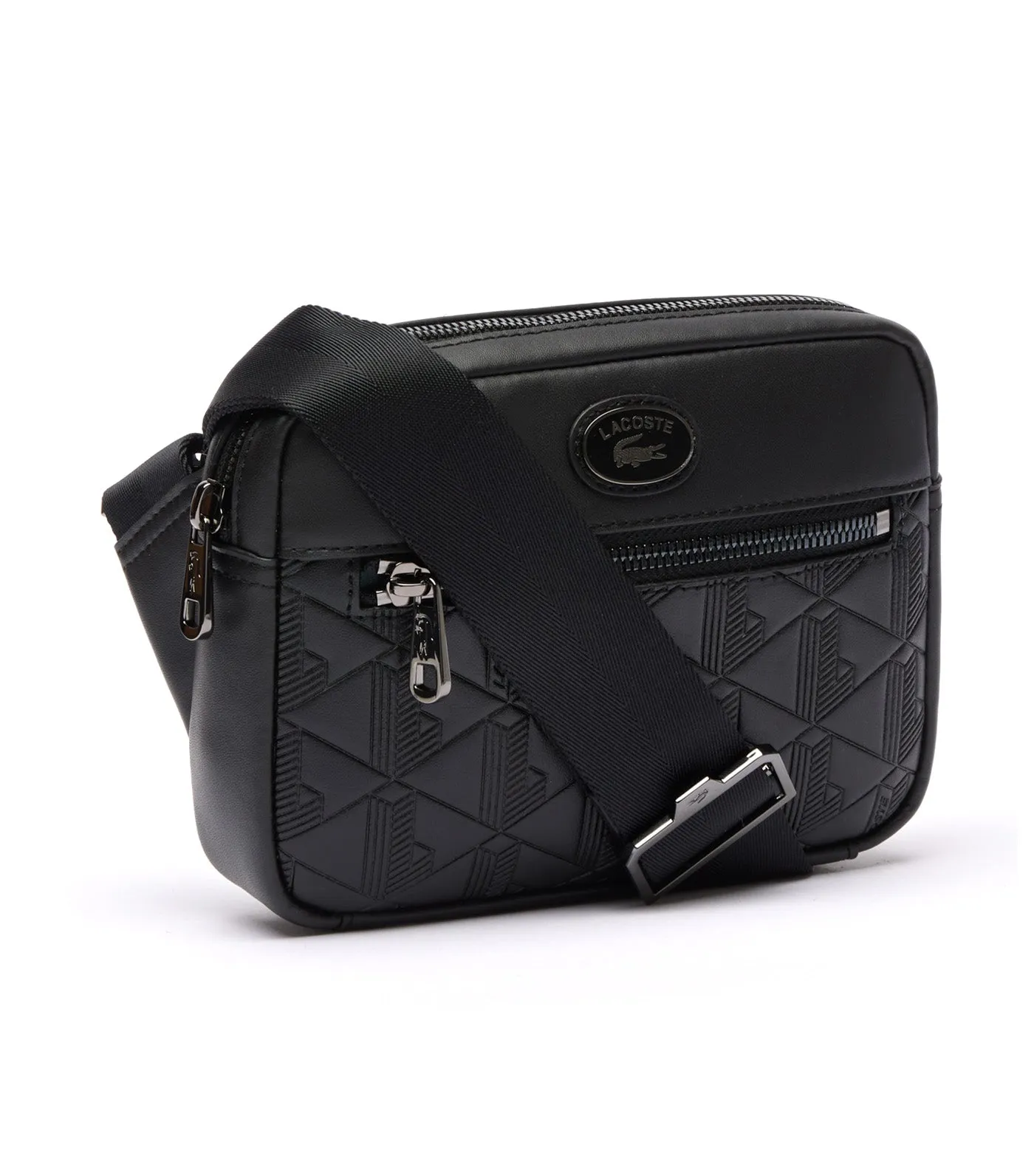 Embossed Monogram Shoulder Bag Noir