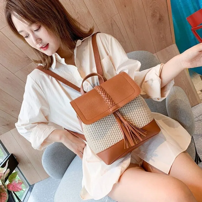 Fashion Leather Tassel Female Handbags