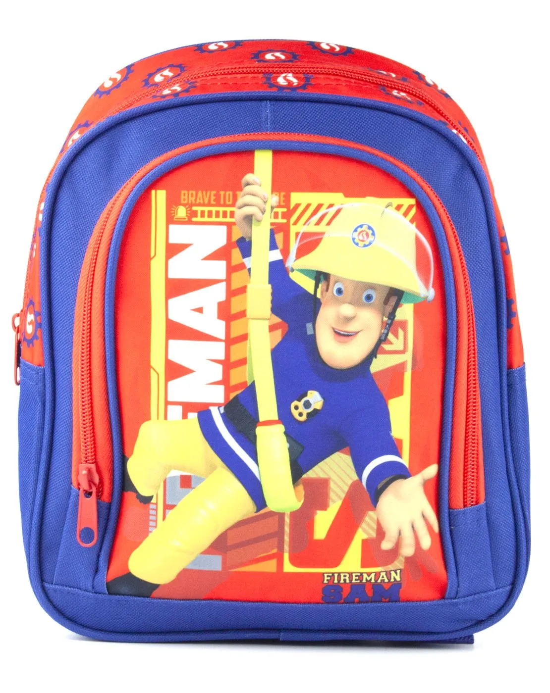 Fireman Sam Red Blue Boy's Kids School Polyester Backpack Bag