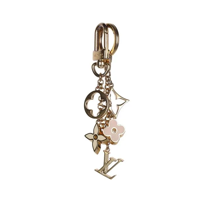 Fleur de Monogram Bag Charm and Key Holder (Authentic Pre-Owned)