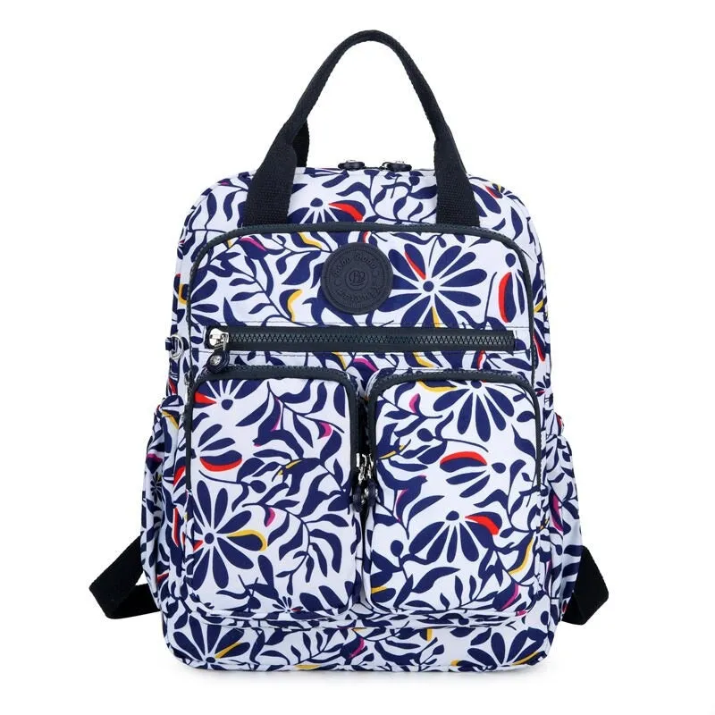 Floral Printing Women Waterproof Large Capacity Backpack