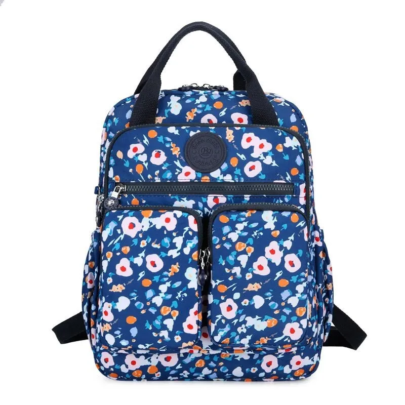 Floral Printing Women Waterproof Large Capacity Backpack