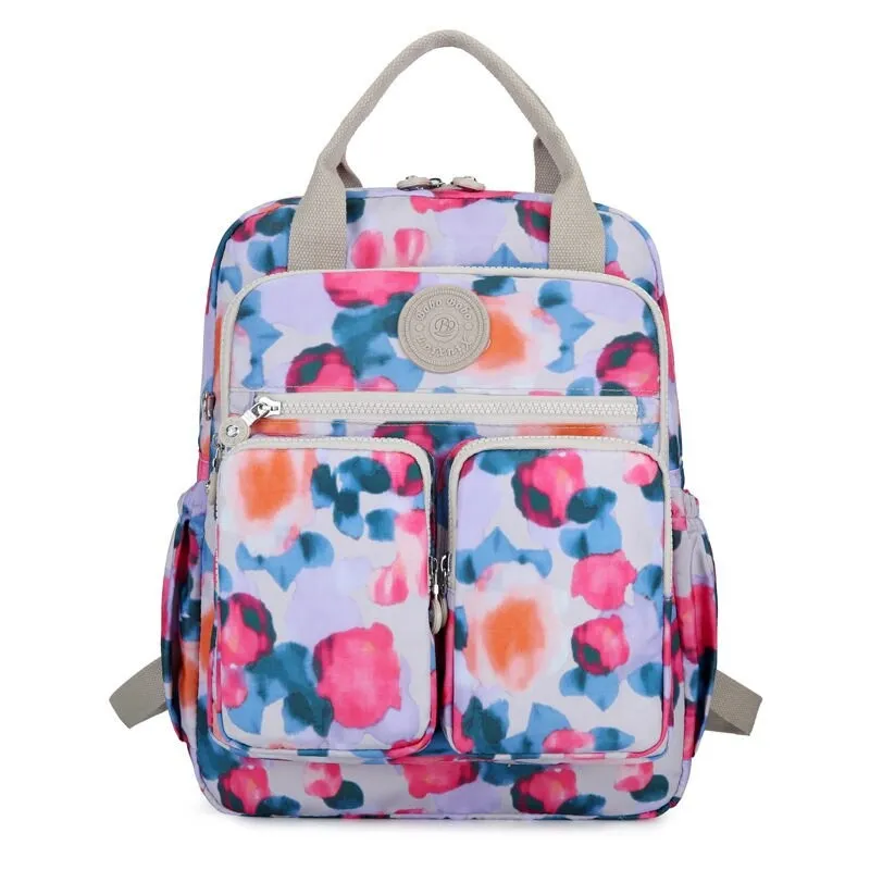 Floral Printing Women Waterproof Large Capacity Backpack