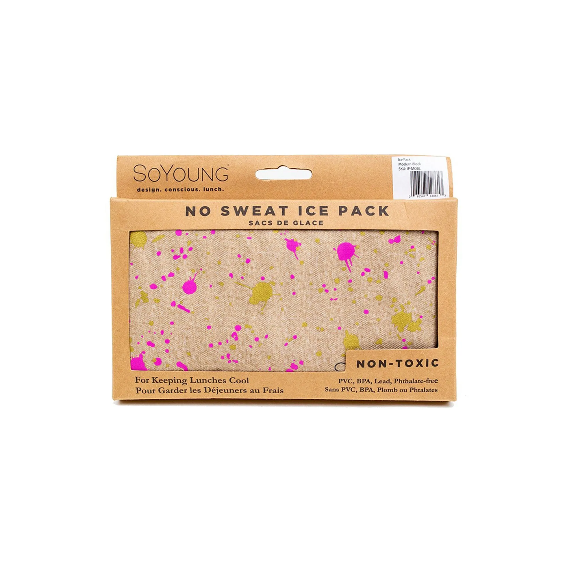 Fuchsia and Gold Splatter Ice Pack