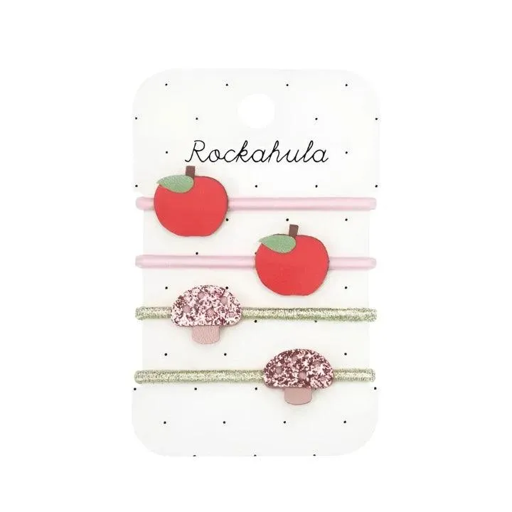 Girl Clip | Hair Ties - Rosy Apple and Toadstool | Rockahula Kids