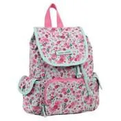 Girl's Blue Multi Floral Print Mini Backpack