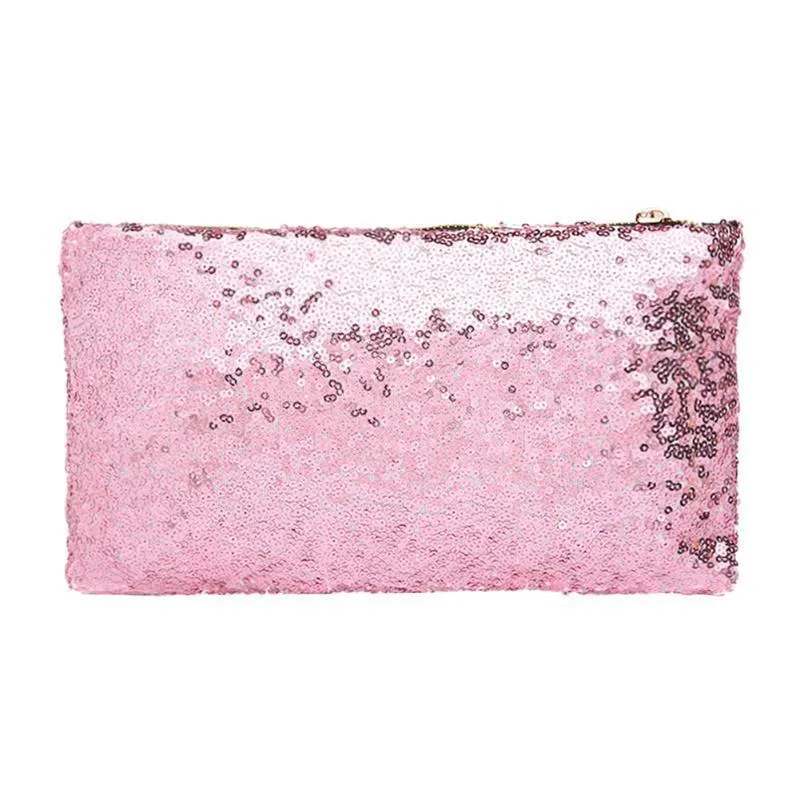 Glamza Dazzling Sequin Hand Bag and Makeup Bag