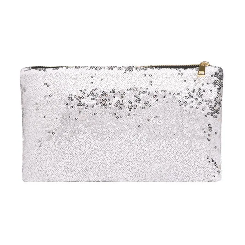 Glamza Dazzling Sequin Hand Bag and Makeup Bag